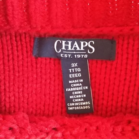 Cable Sweater by CHAPS size 3X - Picture 4 of 10